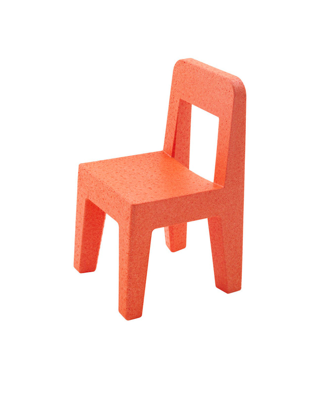 chaise enfant orange