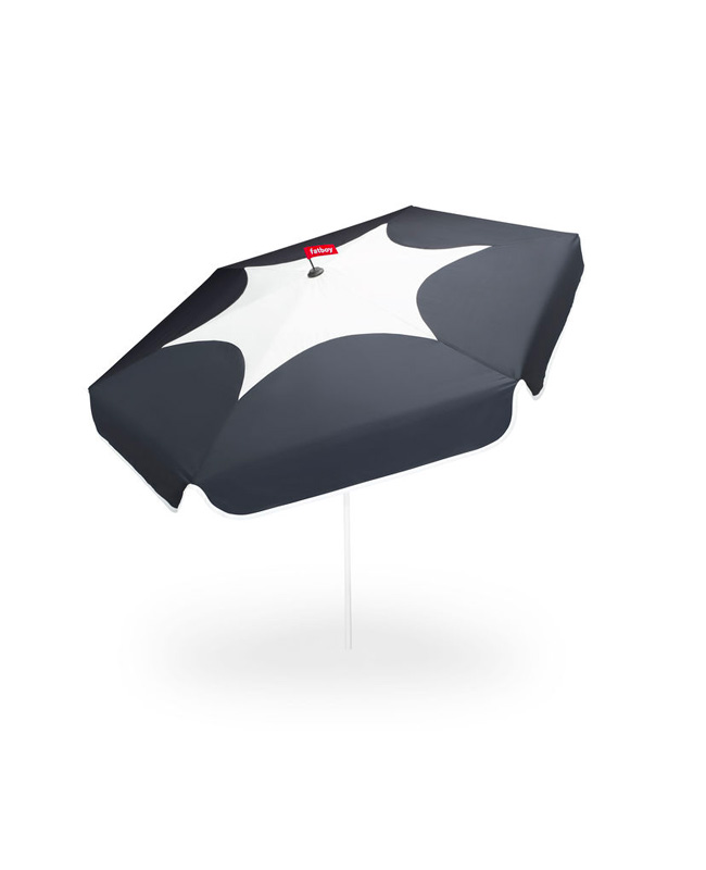 parasol gris blanc