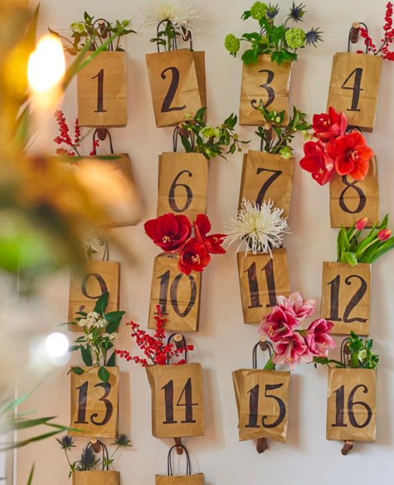 calendrier avent floral diy