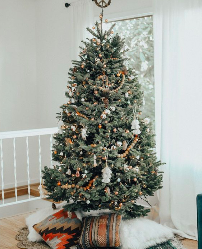 Deco Sapin Vert Et Blanc