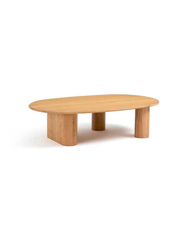 table basse ovale bois