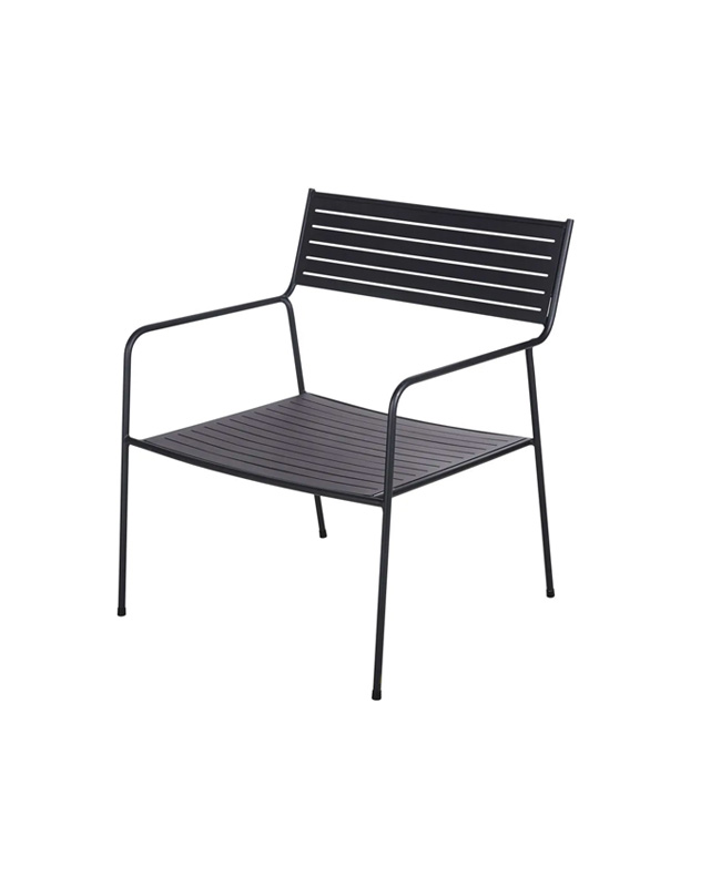 fauteuil minimaliste metal noir