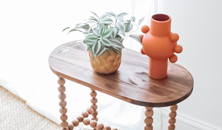 Tuto Déco : La table d'appoint en perles de bois | My Blog Deco