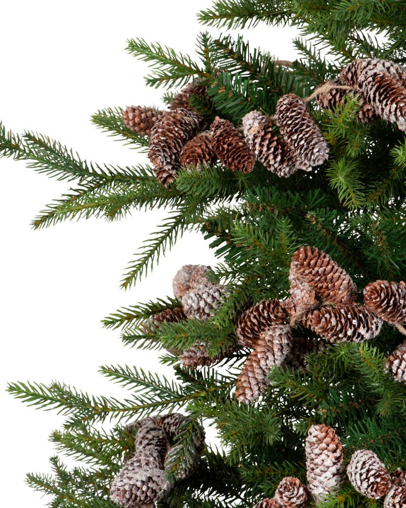 Guirlande Artificielle Pommes De Pin Et Sapin - 1 Mètre - Décoration Fêtes De Noël - Vert - 3
