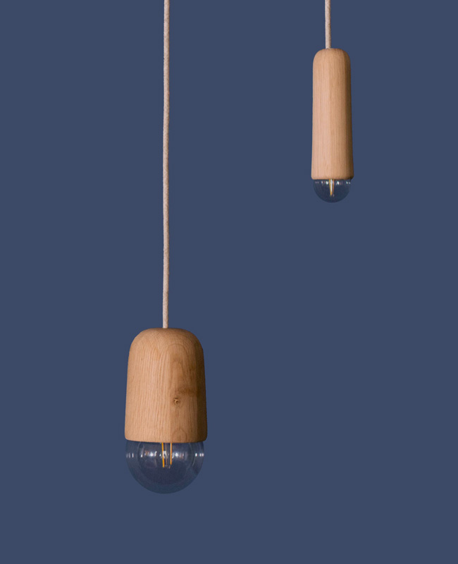 suspension bois minimaliste