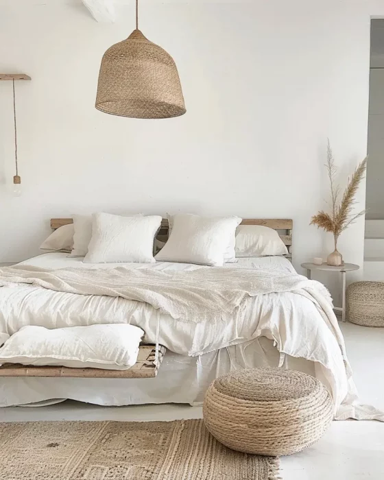 deco chambre minimaliste nature blanc