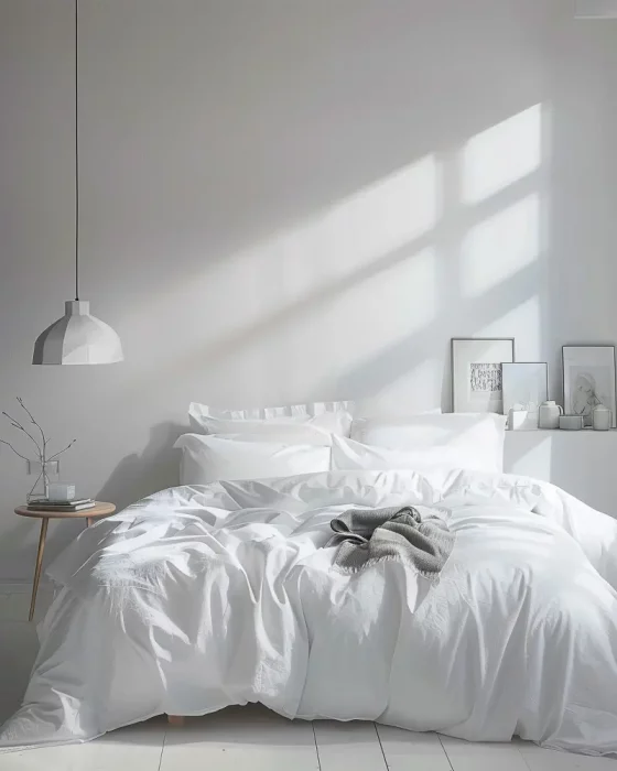 deco chambre minimaliste blanc