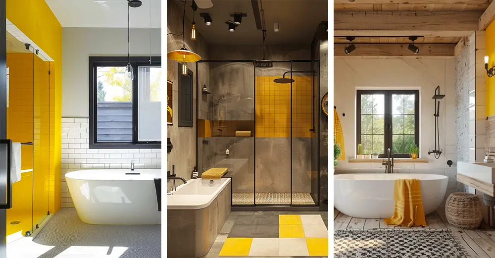Une déco en jaune et noir dans la salle de bain | My Blog Deco