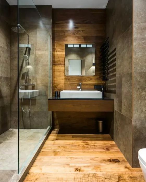 deco salle de bain minimaliste bois
