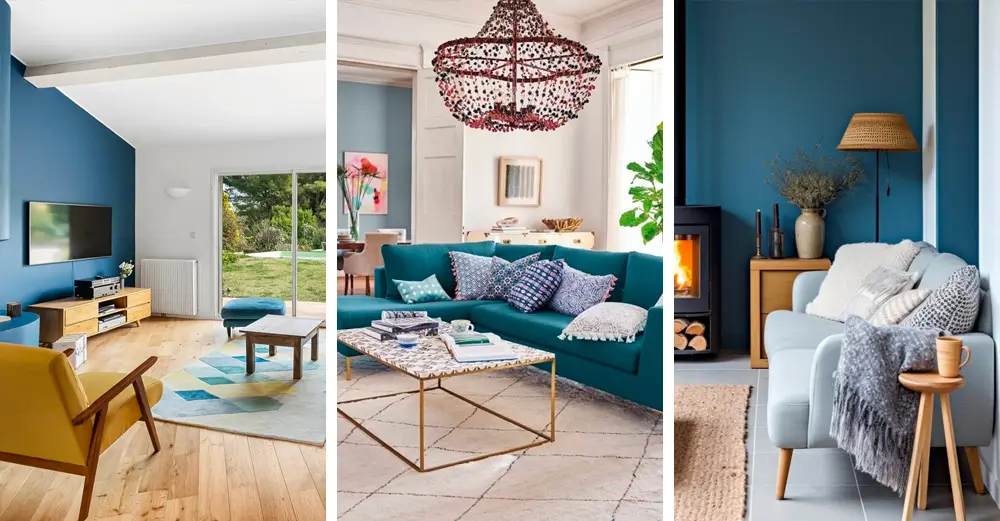 Associer le bleu canard et le blanc dans la déco du salon | My Blog Deco