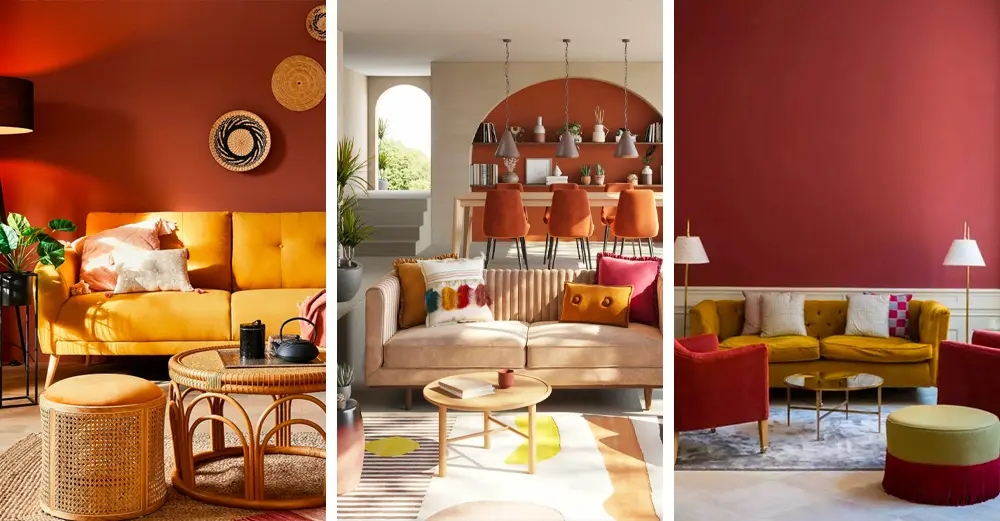 Associer le jaune et le rouge dans la déco du salon | My Blog Deco