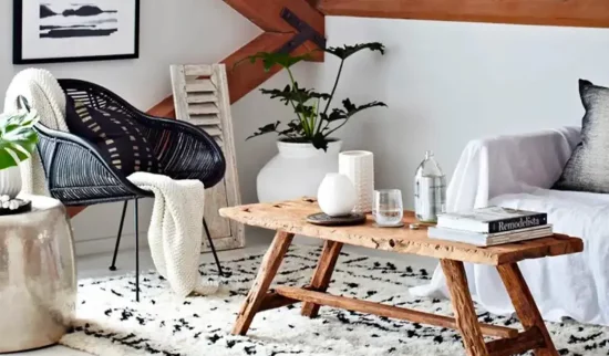 deco salon noir blanc