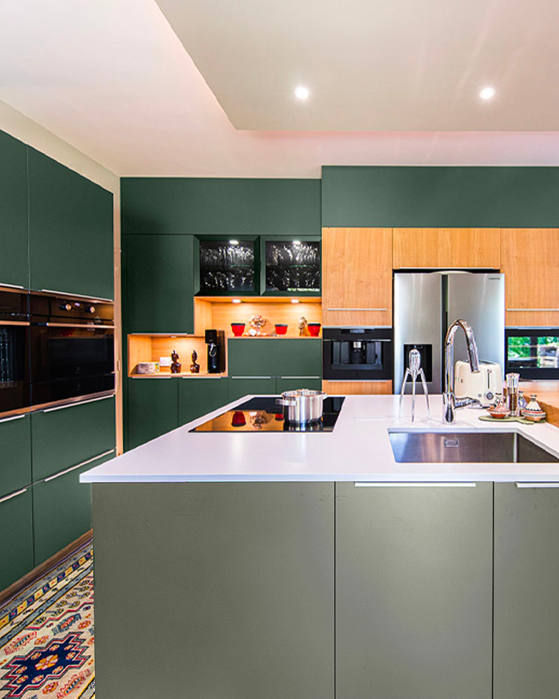 Une cuisine décorée avec le vert kaki | My Blog Deco
