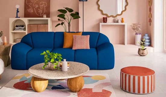 deco bleu canard rose