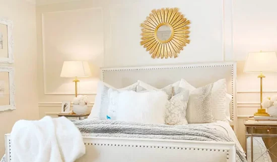 deco chambre blanc dore