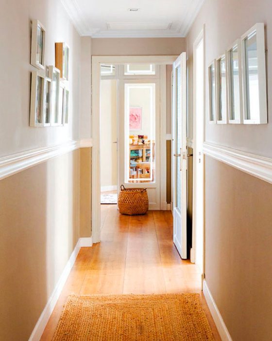 soubassement couloir peinture beige