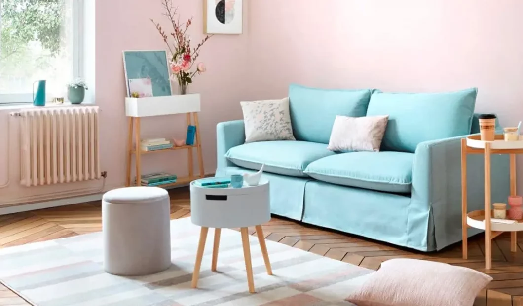 deco bleu rose gris