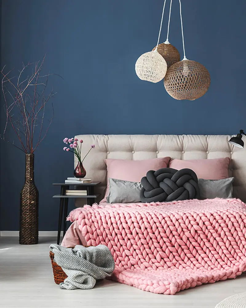 deco chambre bleu rose gris