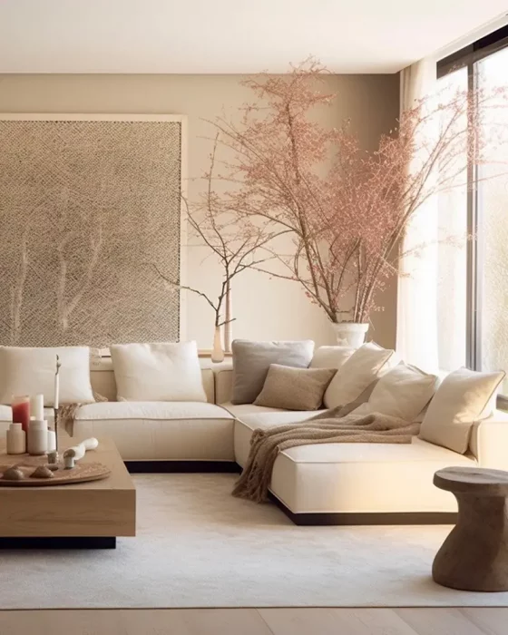 deco salon chic zen beige