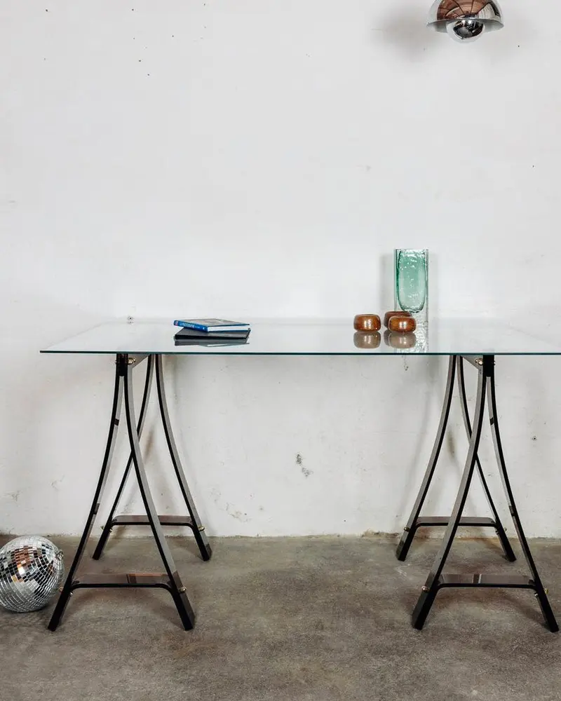 bureau tréteaux vintage