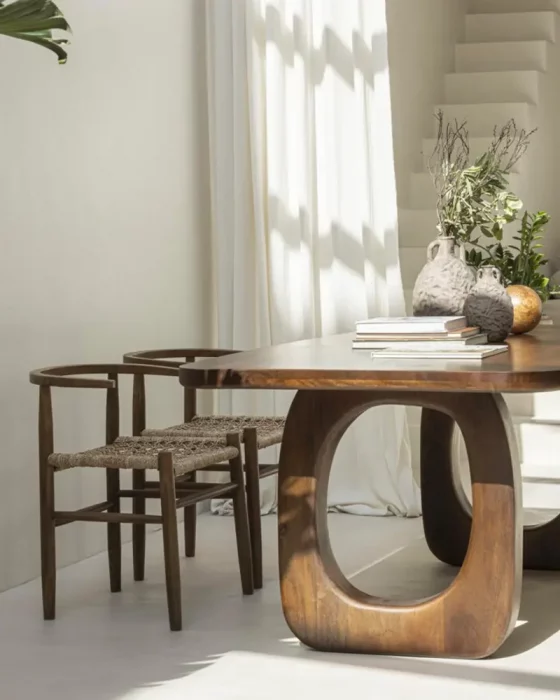 deco salle a manger ethnique vintage bois