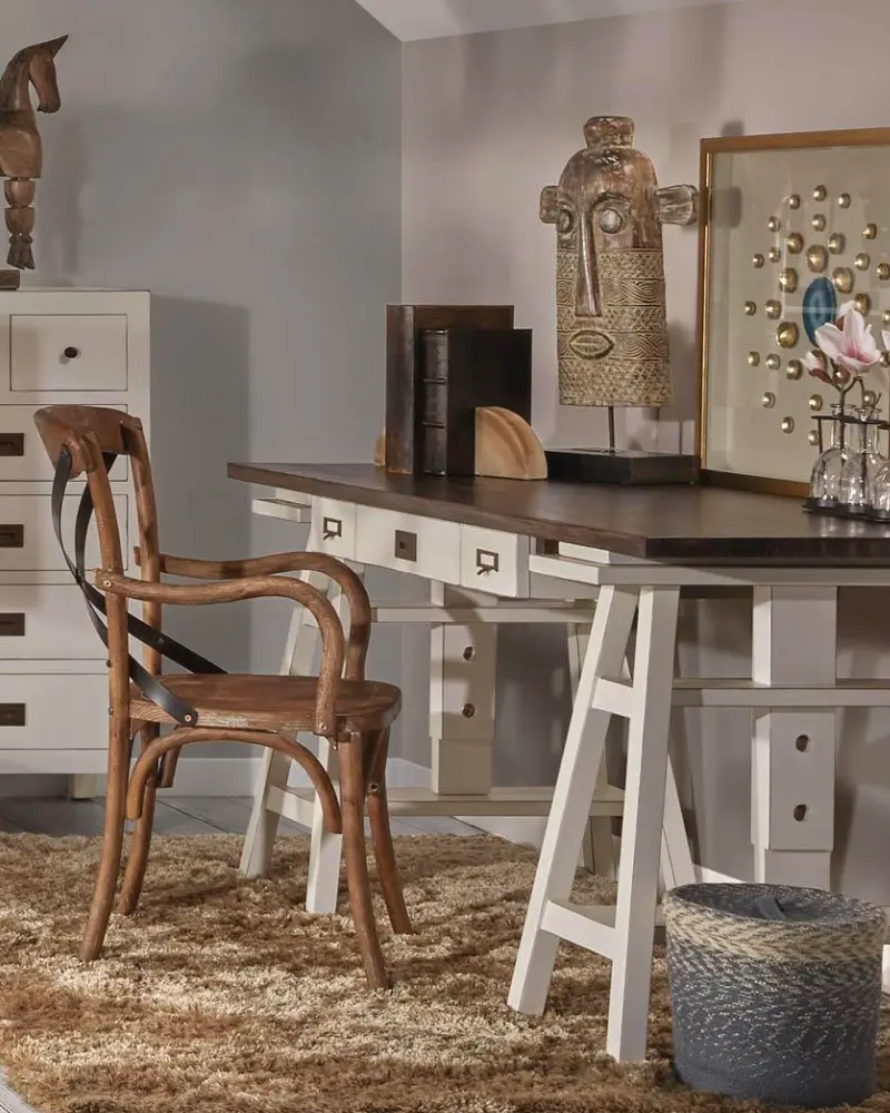 bureau tréteaux campagne