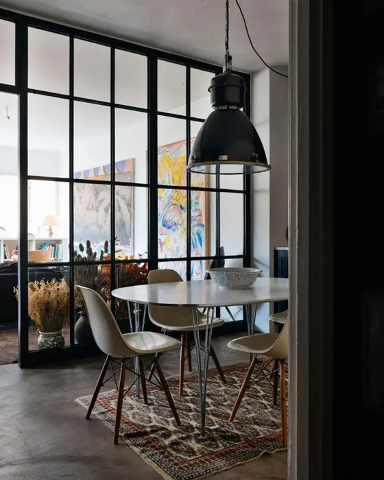 deco salle a manger ethnique vintage industrielle