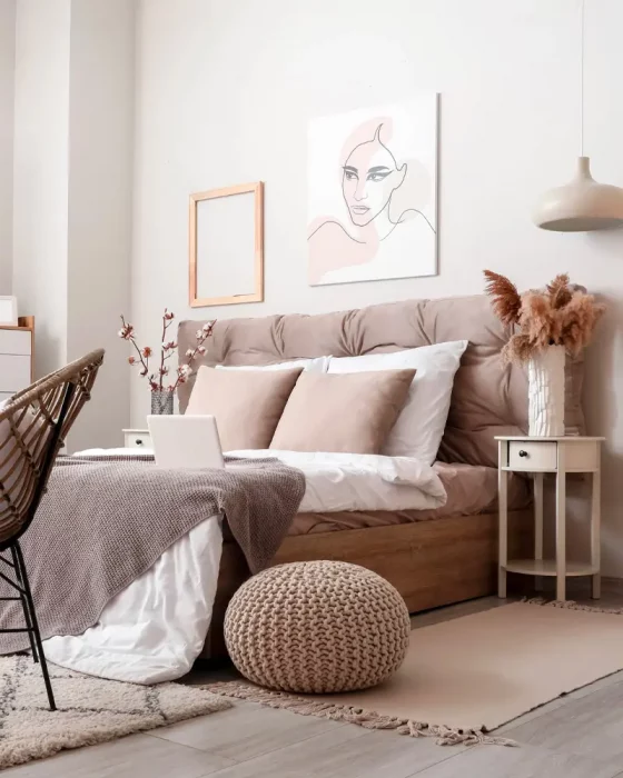 deco chambre chic zen naturelle