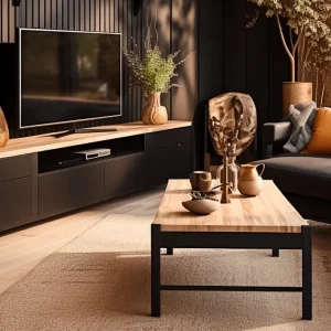 deco dore noir bois