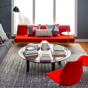 deco gris rouge