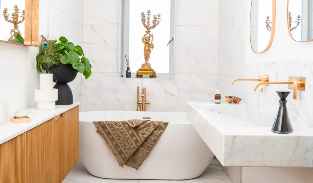 deco salle de bain dore