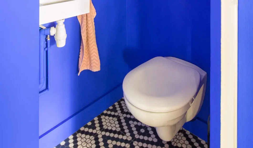 deco toilettes wc bleu