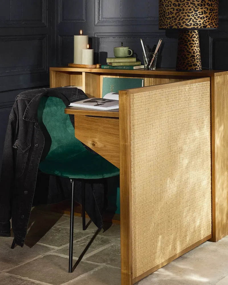 bureau console pliable