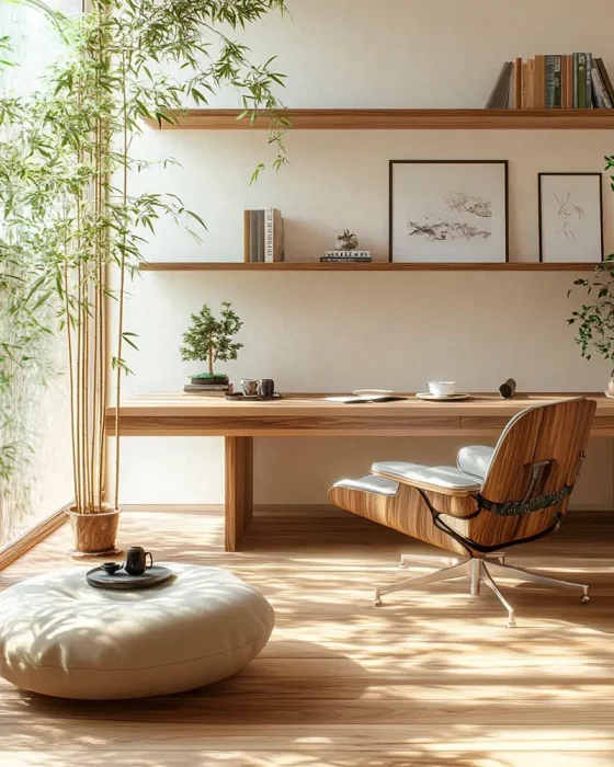 deco bureau zen bois