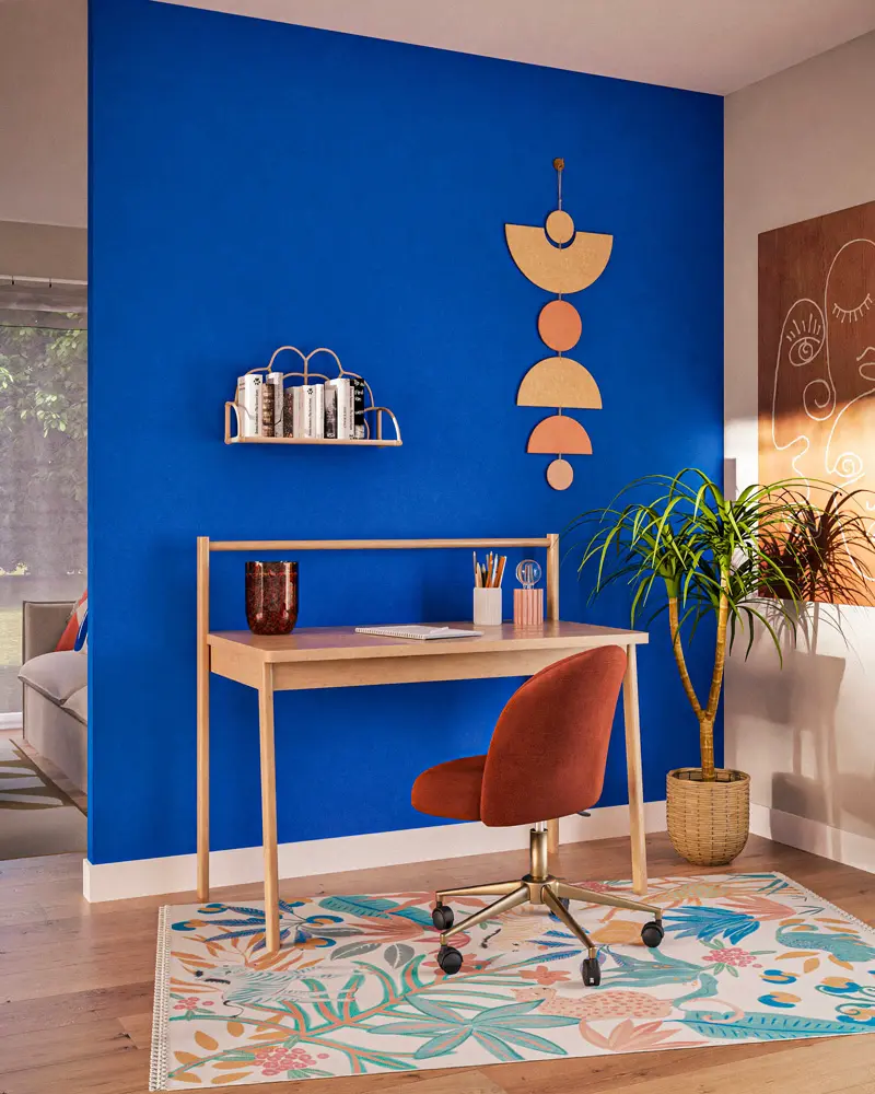chaise bureau velours terracotta