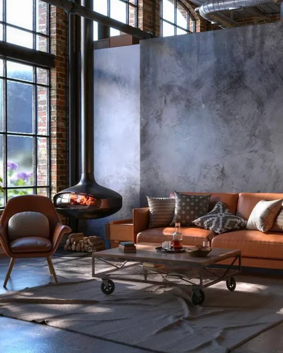 deco salon industriel metal