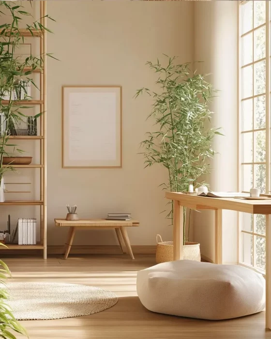 deco bureau zen plantes