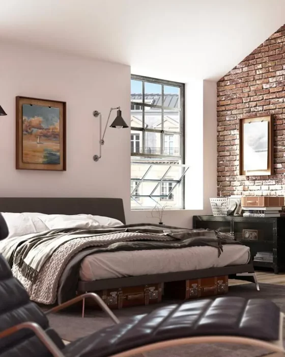 deco chambre industrielle metal noir