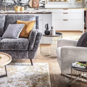 deco gris blanc dore