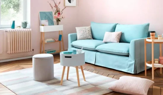 deco scandinave rose bleu