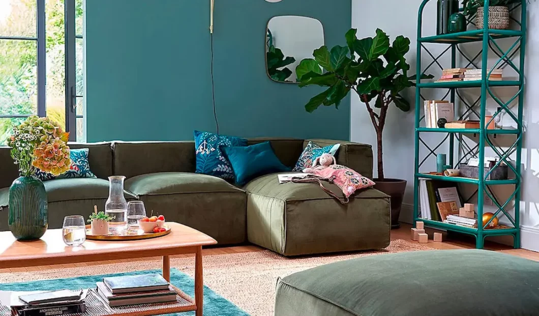 deco vert kaki bleu