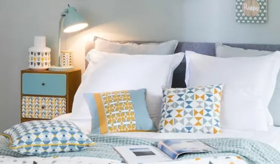 deco scandinave jaune bleu