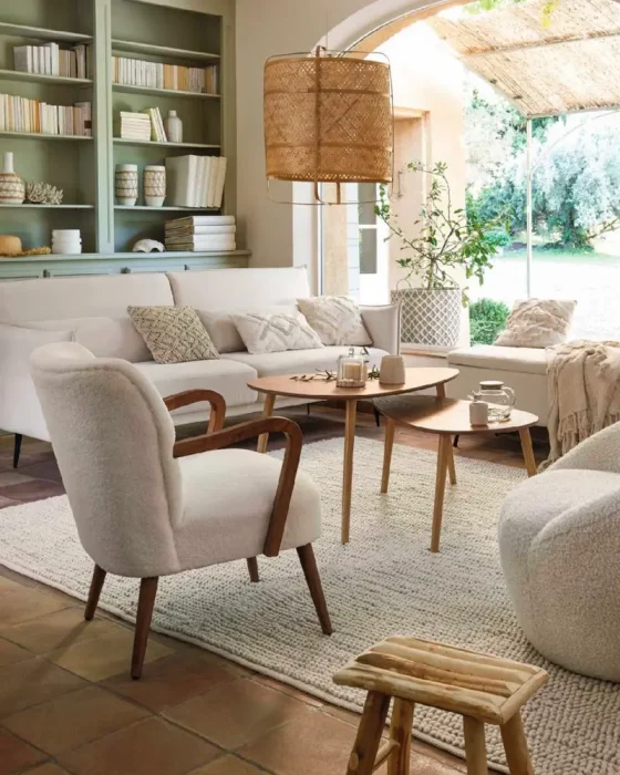 deco salon cocooning moderne naturel