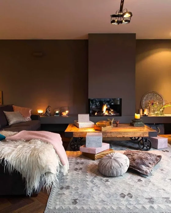 deco salon cocooning moderne noir