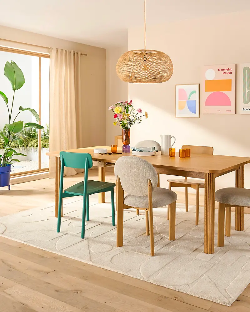 table avec rallonge moderne bois