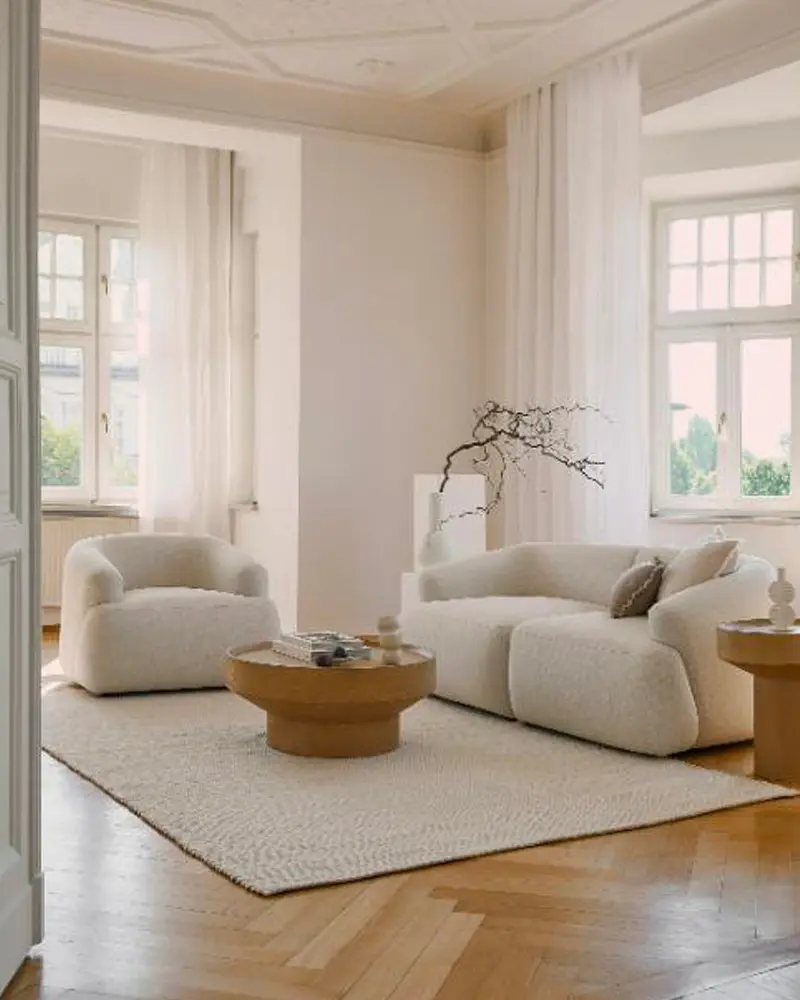 deco petit salon minimaliste blanc