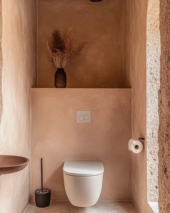 deco toilettes cosy naturelle