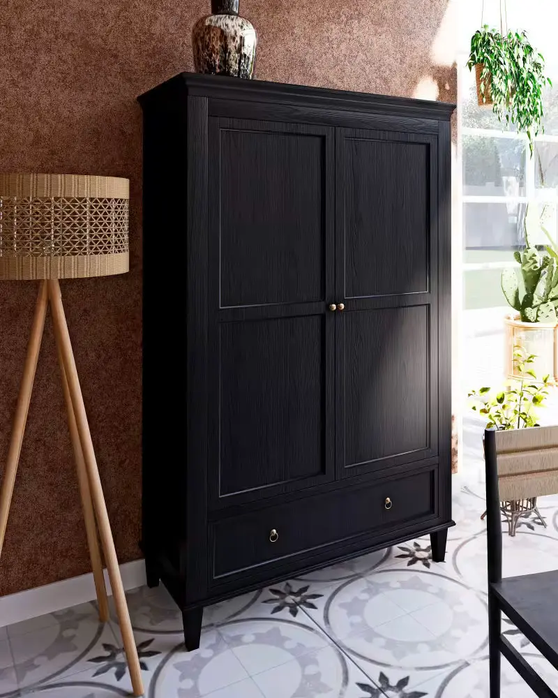 armoire avec tiroir noire