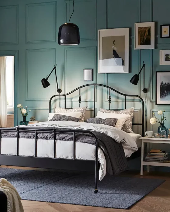 deco chambre campagne metal noir