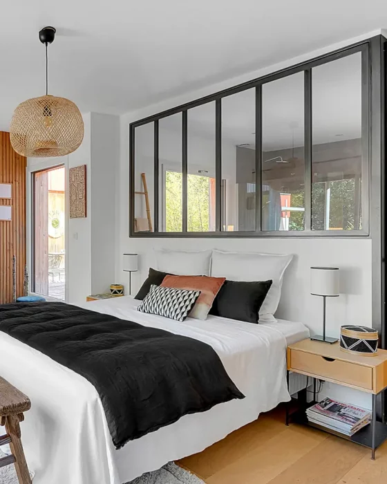 deco chambre metal bois